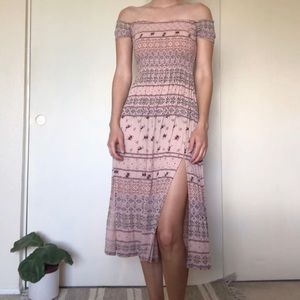 Floral off shoulder dress from Urban Outfitters